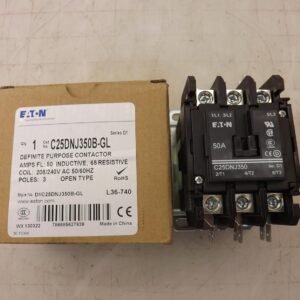 Eaton - Cutler Hammer C25DNJ350B Definite Purpose Control Contactor, 3 Pole, 50A, 240 Vac Coil