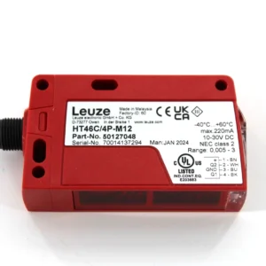 Leuze HT46C/4P-M12 Photoelectric, Background suppression, 3m, Red LED, PNP, M12